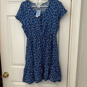 Blue Floral Kids Dress